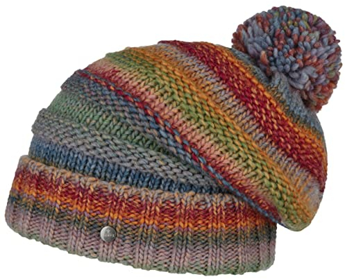 LIERYS Fauske Bommelmütze Damen/Herren - Pudelmütze mit Schurwolle - Made In Germany - Gestrickt - One Size 55-60 cm - Wollmütze in Oversize - Wintermütze Herbst/Winter blau-grün One Size