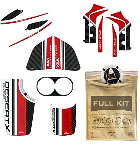 Resin Bike Aufkleber für Motorrad Kompatibel mit Ducati DesertX 2022-2025. Tankdeckelschutz vor Stößen und Kratzern. 3D-Harzklebstoff Set – Stickers - Made in Italy