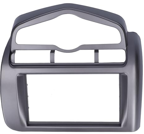 Akozon Car Navigation Frame, 2Din Car Stereo Radio Fascia DVD Audio Navigation Panel Frame Fit for Honda Fit/Jazz/City 2002-2008 RHD