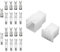 10x Flachstecker Gehäuse 9 Polig inkl. 2,8mm Flachstecker & Flachsteckhülsen | Auswahl: 1-12 Polig - 6,3mm oder 2,8mm| Weiß | KFZ Maschinen Stecker