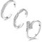 JeryWe 3Pcs 925 Sterling Silber Zehenringe Damen Offen Verstellbare Zehenring Set Cubic Zirkonia Blume Türkis Fußring und Midi Ring Hypoallergen Sommer Strand Barfuß Sandalen Fußschmuck Silber-c