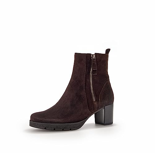Gabor Damen Ankle Boots, Frauen Stiefeletten,Moderate Mehrweite (G),stiefel,bootee,booties,halbstiefel,kurzstiefel,mocca (Mel.),39 EU / 6 UK