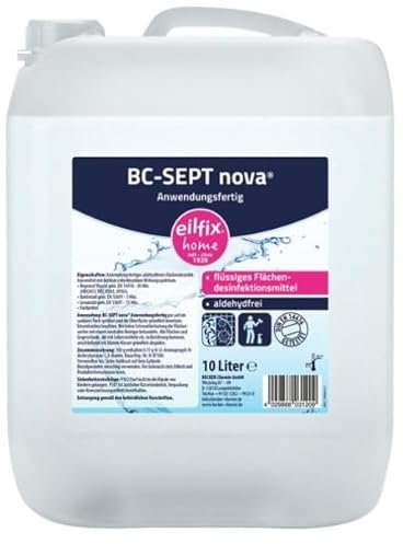 Blanc HYGIENIC Flächendesinfektion 10 Liter Kanister Reiniger Schnelldesinfektion BC-SEPT NOVA aldehydfrei, parfümfrei