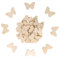 ENLACE 30 Stück Holz Schmetterling Scheiben, DIY Holzscheiben Deko, Holz Schmetterling zum Bemalen, Schmetterlinge Holzplättchen für Bemalen, Dekorieren, Geschenk, DIY Basteln, Scrapbooking