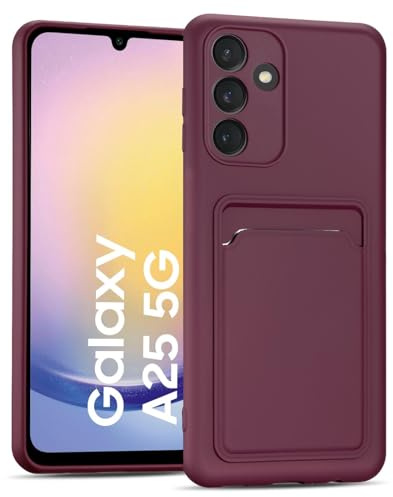 CoolGadget Handyhülle mit Kartenfach für Samsung Galaxy A25 5G Lila