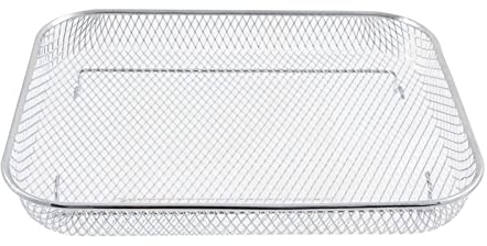 Crisping Basket & Tray Stainless Steel Air Fry Crisper Basket Tray Grease Catcher Air Fryer Tray Wire Rack Kitchen Tool Stainless Steel Air Fryer Rack for Oven