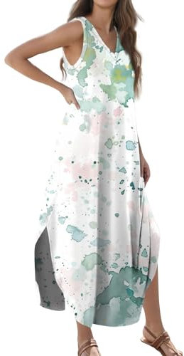 frolicddlook Robe Blanche Femme Robe Femme Ete Robe De Plage Femme Ete Robe Rose Femme Robe Champetre Robe Longue Ete Femme Robe Ete Femme Mi Longue Fluide Robe Ceremonie Femme Robes Femme