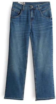 OPUS Damen Boyfriend | Boyfriend Jeans LANI Twist Mid Rise aus BCI Cotton Mix Daily Blue, 34 L28