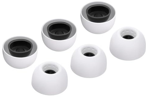 Keephifi [3 Pairs] Ear Tips for AirPods Pro Earbuds, Anti Slip Silicone Eartips Replacement Soft Earphone Tip (Silicone, LLL)