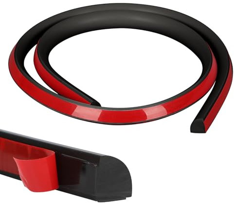 Inscrip Moulure décorative flexible en quart de rond, autocollante, amovible et collante, pour bords muraux, bords d'armoire, bords de plafond (noir, 2,5 m)
