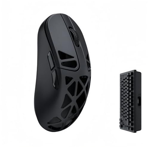Keychron M3 Mini Wireless Gaming Maus – Metallgehäuse aus Magnesiumlegierung, 2.4 GHz/Bluetooth/USB Verkabelt, 4000 Hz Polling-Rate Ultra-niedrige Latenz Leichtgewicht und präziser optischer Sensor
