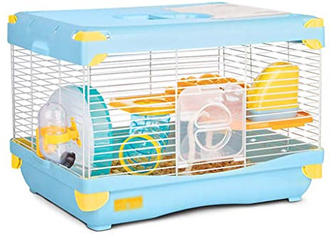 FFYUTING Hamsterkäfig Villa Kleine Burg Kleine Tierhäuser Leicht zu reinigender Käfigträger für Meerschweinchen