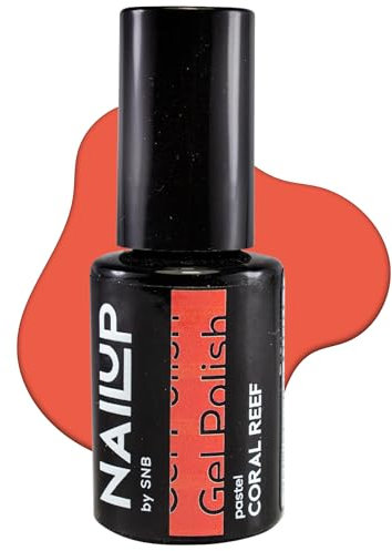 NAILUP by SNB UV/LED Gel Nail Polish for Manicure & Pedicure - Coral Reef - 6 ml - Pastel | Gel Polish | SNB Professional Colours UV Polish Gel Nails Nail Design | Gel Nails | Gel Nail Polish