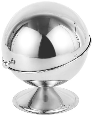 Stainless Steel Sugar Bowl with Roll Top Spherical Candy Bowl 10oz Sugar Cube Holder Reusable Sugar Cube Bowl Multipurpose Cookies Bowl for Home Kitchen Office Coffee Bar