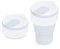Lot de 2 tasses de voyage pliables en silicone de 375 ml, gobelets portables pliables avec couvercle d'étanchéité en plastique, lot de tasses réutilisables pour pique-nique