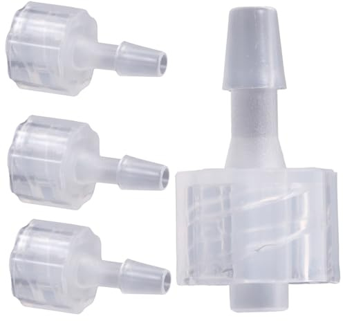OSOLADY Schlauchverbinder Chemikalienbeständig Industriearbeiten und Bastel für 10mm Kunststoff Luer Lock Schlauchadapter Sortiment aus Pp 8 Stück Dicht