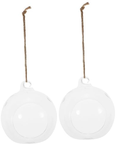 UPKOCH 2 Stück Hängendes Glaskugel Terrarium 10cm Für Luftpflanzen Sukkulenten Dekoration Wohnzimmer Garten Selbstgemacht Pflanzgefäß