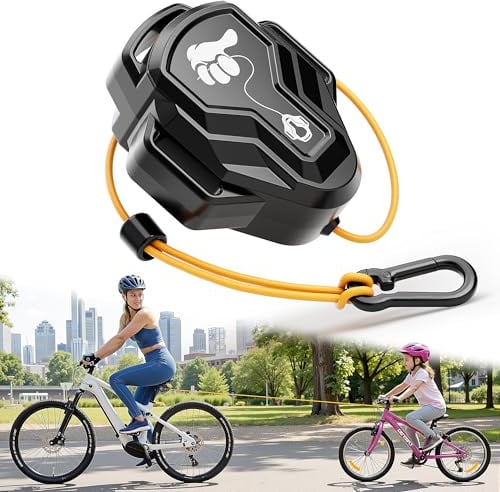 HENMI Fune di traino per bicicletta per bambini, 2,5 m, portata fino a 100 kg | Adatto per gite in famiglia e assistenza alle forature, adatto per biciclette elettriche e MTB, accessori per biciclette