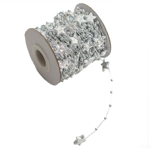 Weihnachtsbaumschmuck, 10 m, Kunststoffperlenschnur für Draht-Halskette, Zubehör und Partygebrauch (5)