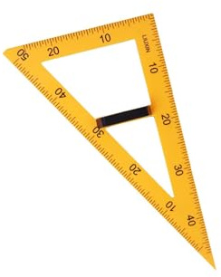 osiuujkw Zeichenhilfen: Zirkel, Dreieck, Winkelmesser, Lineal – ideal für Mathematik, Unterricht, Schule oder Büro. Großes Zeichenwerkzeug für Mathematik und Geometrie, Gelb, 60 Grad Dreieck