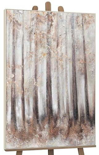 YS-Art Abstrakt Acrylbild auf Leinwand Morgenfrische handgemalt Wald