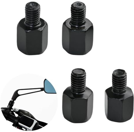 Motorroller Spiegel Adapter, Motorrad Spiegeladapter M10 Rechts auf M8 Links Rechts, 4 Stück Spiegelhalterung Adapter M10 Rechtsgewinde auf M8 Linksgewinde Rechtsgewinde