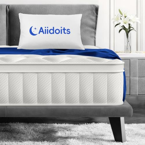 Aiidoits Matratze 90x200 cm Taschenfederkernmatratze 7 Zonen Härtegrad H3 25cm hoch mit abnehmbarem waschbarem Spannbettlaken, Matratze für Erwachsene, Oeko-TEX Zertifiziert