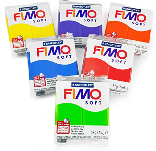 FIMO Lot de 6 pâtes à modeler polymère à cuir – 57 g – Couleurs tropicales