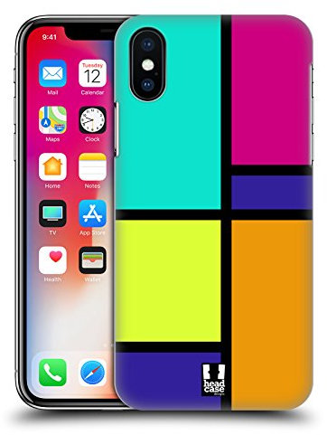 Head Case Designs Retro Hued Tiles Hard Back Case Compatible With Apple iPhone X/iPhone XS