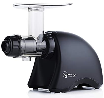 Sana Juicer by Omega EUJ-707 in Schwarz - Horizontaler Slow Juicer