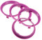 4X Zentrierringe 70,1 x 65,1 mm violett Felgen Ringe Made in Germany
