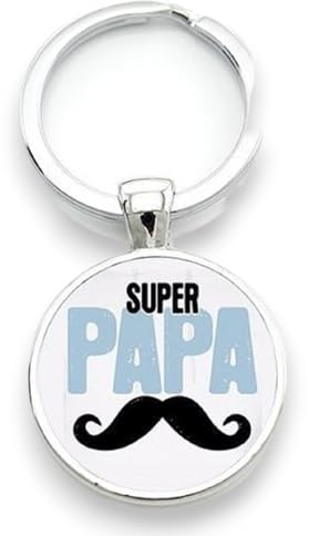 Porte-clés Super papa, Porte-clefs papa, Idée Cadeau fête des pères