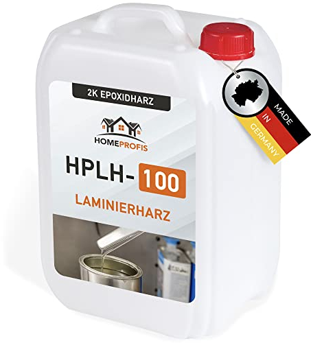 Home Profis® HPLH-100 transparentes 2K Epoxidharz (13,5kg) – Glasklare Epoxy Versiegelung, Laminierharz für Rivertable, Holz, Beton, Estrich