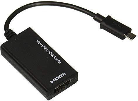 Adaptateur de conversion HDMI vers Micro B - Port mince vers HDMI - Adaptateur pour smartphone et tablette TV et smartphone - Micro USB vers HDMI - Élégant et populaire