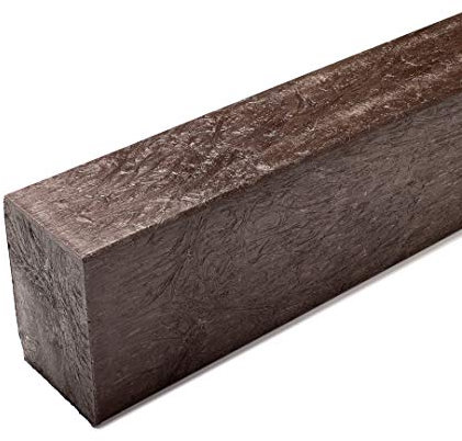 Recycled Plastic Plank/Board - 50mm x 75mm x 2500m - Brown - used for garden decking, artificial grass edging, fencing, bearers and general construction (6)