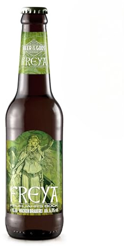 WACKEN BRAUEREI Frühjahrsbock - FREYA - Craft Beer Box 6 x 0,33 l | Beer of The Gods, Viking Craftbeer, Wikinger Kraft Bier, Set, Gift for Men, Geschenk für Männer, Party, Festival, Heavy Metal