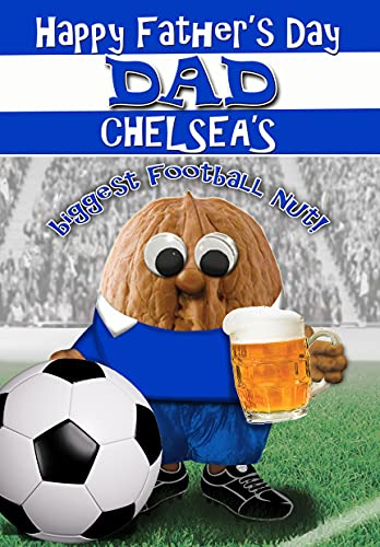 Fathers Day Card - Chelsea Football - FOptional Keyring Bottle Opener or Extra Large Badge!
