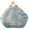 Oyachic Stella Cinque Punte Porte-Monnaie Denim Coin Purse Fermoir Clic Clac Kisslock Wallet Femme Portefeuille Vintage Bourse Porte-Carte de Credit (Bleu)