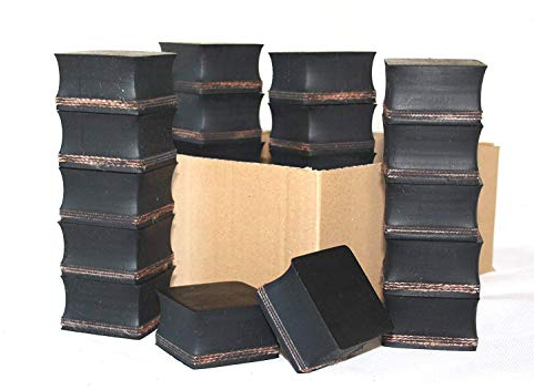 Karton (18 Stück=0,79€/Stück) Gummi-Klötze Größe 64x64x33mm Auflagen-Puffer-Unterlage z.Bsp. Wagenheber Hebebühnen und vieles mehr