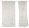 Beufee 2pcs Plume imprimé Tulle Rideau, Rideaux Voilage, Rideau Voilage, Rideau de Dentelle Blanc Tulle Rideau décoratif Tulle fenêtre Panneau évidé Tulle Rideau Chambre Salon Bronzage Rideau (Or)