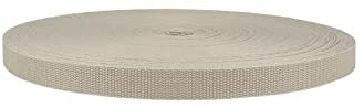 5 Meter Gurtband 100% Polypropylen Taschengurtband Bänder für Taschen (Hellbeige, 20 mm Breit)