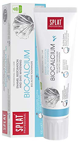 SPLAT® Biocalcium Toothpaste | Enamel Restoration & Gentle Whitening | SLES & Fluoride Free 100g