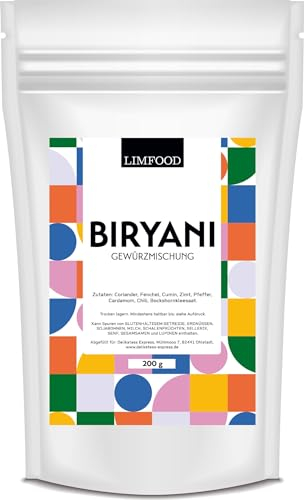 Limfood | 200g Biryani Gewürz, Gewürzmischung für indische Reisgerichte, Chicken Biryani, indische Küche