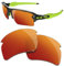 HiCycle2 Verres de rechange polarisés effet miroir pour lunettes de soleil Oakley Flak 2.0 XL - Plusieurs options, Rouge
