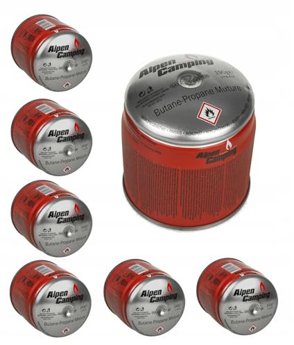 Alpen Camping Lot de 48 cartouches de gaz propane-butane perçables - 400 ml - 190 g - Pour réchaud à gaz, réchaud de camping, chalumeau à souder EN417
