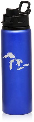 Sport-Trinkflasche, 750 ml, Motiv: Great Lakes Michigan, Blau