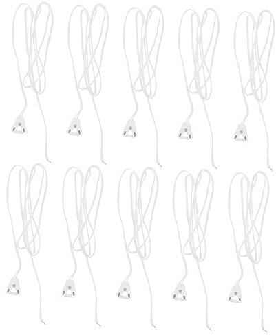 HOMSFOU 10 Stück T8 LED Lichtschlauch Anschlusskabel, Weiß, Kupfer, LED-Kabel, 248430031, E20044R18UM1T5GLYH