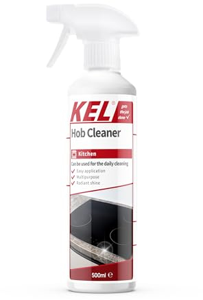 KEL - Hob Cleaner Spray, Grease Remover & Kitchen Cleaner Degreaser, Ceramic Hob Cleaner & Gas Hob Cleaner - 500ml