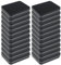 22 Pack Empty Rectangular Metal Storage Organizer Tins with Hinged Lids for Small Items and Other Craft Projects, 115 x 85 x 22 mm (Black)