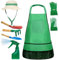 Hperu 7pcs/Set Kids Gartenwerkzeuge, Bildungskindgarten -Set umfassen Schürze, Sprühgerät, Handschuhe, Hut, Rechen, Schaufeln Kindergartenwerkzeug für Kinder